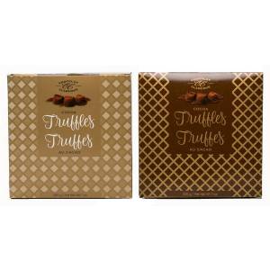 Chocolat Classique Elegant Truffles - Brown | Gold dual display box 200 gr., 6.5"x1.5"x6.5"H
