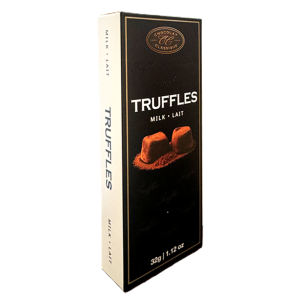 Chocolat Classique truffles long box - Black 32 gr., 24/cs
4 Individually Wrapped Truffles