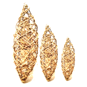  Medium Elliptical shaped vine hanging decor - 8"