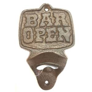 CIR1019BOP - Cast Iron "Bar Open" bottle opener