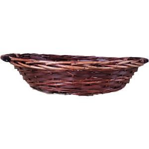 Willow & Chipwood tray with wooden handles 19"x15"x5"H