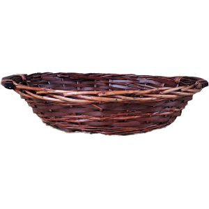 Willow & Chipwood tray with wooden handles 19"x15"x5"H