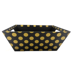 CMT956BKD - Large Market tray - BLACK WITH GOLD DOTS