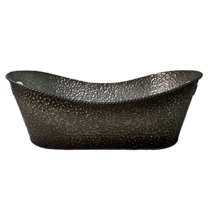 Large Pewter colour metal container 20"