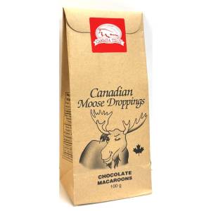Canada True Canadian Moose Droppings - Chocolate Macaroons 100 gr., 24/cs