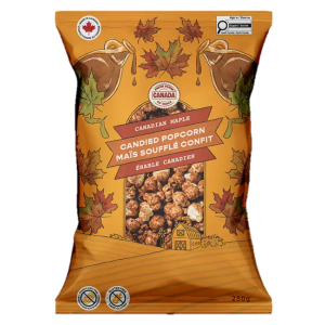 From Farm to Table Canadian Maple Candied Popcorn, 250 gr., 12/cs
<p>Gluten Free, Peanut Free, Non GMO</p>