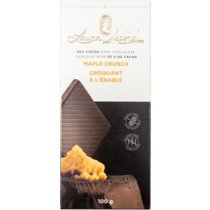 Laura Secord dark chocolate maple crunch bar 100 gr., 12/cs, 3.6"x0.4"x7.6"H