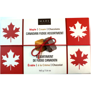 Made Canadian Fudge Assortment 160 gr., 12/cs
8 Individually wrapped truffles
