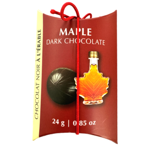 Made Dark chocolate truffles with maple 24 gr., 36/cs, 2.5"x1"x4"H