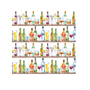 Cocktail Napkins - Wine wine & more wine 5"x5"