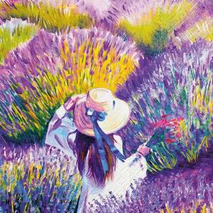 Lunch napkin - Fields of colour 6.5" x 6.5"