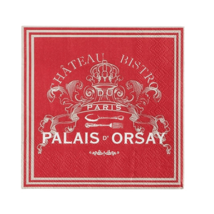 Cocktail Napkins - Chateau Bistro (Red) 5"x5"