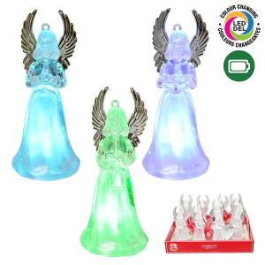 062615967895 - LED Light up colour changing angels 4"D - 3 S