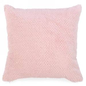 <h1><span>Pink faux fur cushion with gold polka dots</span>&nbsp;17"x17"</h1>
