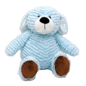 8" Ridged plush Dog - Blue