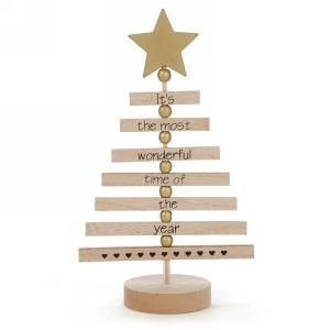 Wood tree with swivel layers "It's the most wonderful time of the year"