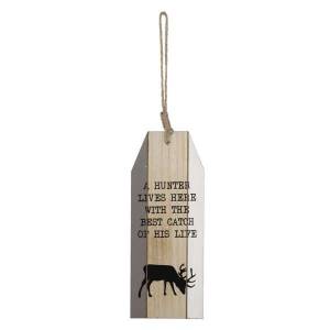 775093870990 - "A Hunter Lives Here" hanging wall plaque