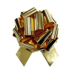 PB8MGD - 8" Metallic Pull Bows - 50 bows/case - Metallic Gol