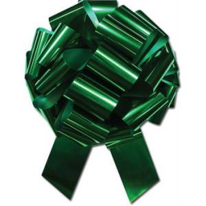 PB8MFG - 8" Metallic Pull Bows - 50 bows/case - Green