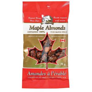 771098004712/Canada True Maple Almonds 70 gr., 24/cs