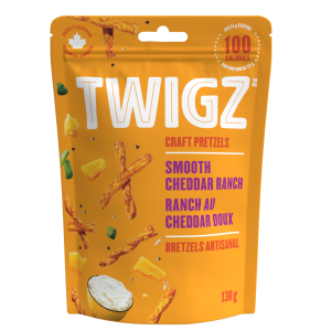 TWIGZ craft pretzels - Smooth Cheddar Ranch 130 gr., 12/cs