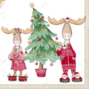 Lunch Napkins - Christmas House 6.5"x6.5"