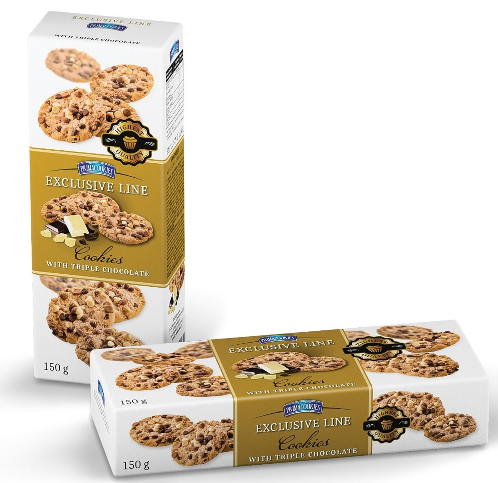 Primacookies Exclusive Line Cookies with Triple chocolate Primacookies Exclusive Line Cookies with Triple chocolate